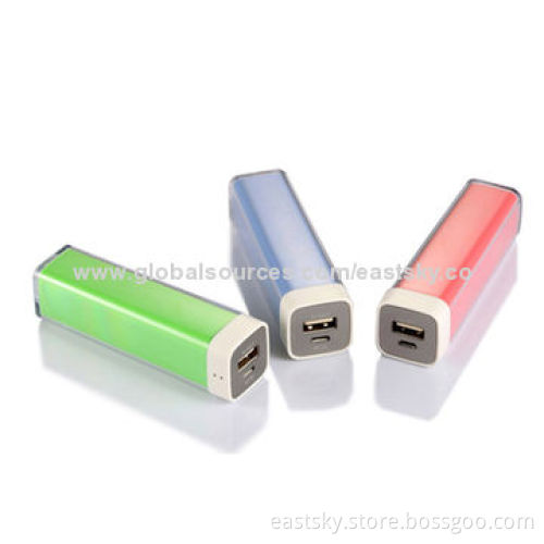 2,600mAh Lipstick Power Bank, Various Colors are Available, Very Popular